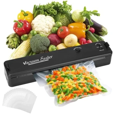 Imagen de Máquina de envasado al Vacío, Maquina Vacio Alimentos Automática con 20 Bolsas Selladora Secos y Húmedos, para Conservación