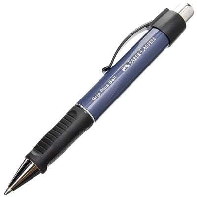 Imagen de Faber Castell Grip 07 Bolígrafo de punta redonda, color azul metálico