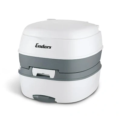 Imagen de Enders Mobil Deluxe Aseo WC inodoro portátil para camping, Water quimico con altura de asiento confortable, indicador nivel, caravana superficie lisa y agradable, 4950, Blanco