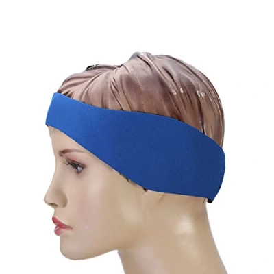 Imagen de Banda de Cabeza Natación,Banda Oreja Natación Cinta Oídos Neopreno Elástico Diadema Ajustable reemplazo para Nadar Adultos y Niños(M Azul)