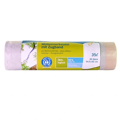 Imagen de Secolan 1x20 mülleimerbeutel con zugband 35 l Blanco