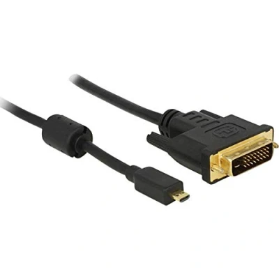Imagen de Delock 83586 2m Micro hdmi Dvi d Negro Adaptador De Cable Vídeo