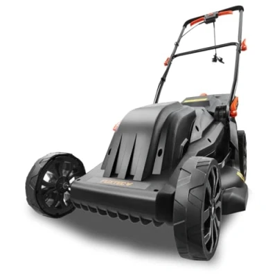 Imagen de Cortacésped Eléctrico FUXTEC FX RME43 Ancho de Corte 44 cm, Recogedor 45 L, Altura Ajustable 25 75 mm, Silencioso, Potente y Eficiente