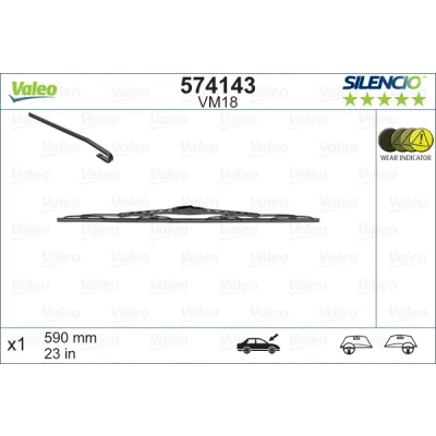 Imagen de Limpiaparabrisas Valeo 574143 590mm delante Estándar BMW: 7, 5 Berlina, Touring