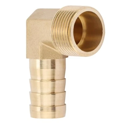 Imagen de Manguitos de latón 3/4 &quot;Accesorios púas Codo 90 grados Rosca macho Acople Articulación Cabeza latón(2)