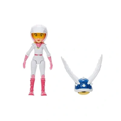 Imagen de Nintendo Super Mario Figura Peach Motorista de 13 cm Totalmente Articulada Juguete con hasta 16 Puntos Articulación Niños 3 Años +