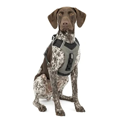 Imagen de Kurgo Journey Air Arnés para Perros, de Senderismo Mascotas Correr o Caminar, Reflectante, Negro/Gris, M Mediano