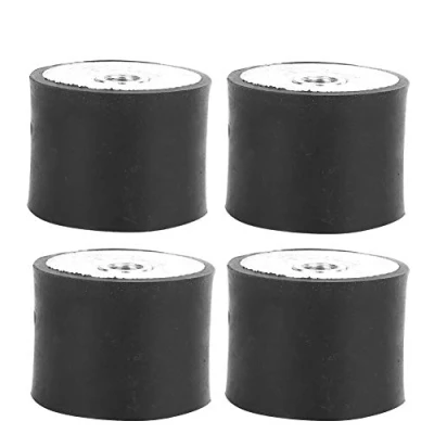 Imagen de 4 PCS Aislador Antivibración Montaje de Aislamiento Cilíndrico Antivibraciones Soportes Goma Amortiguador Bobina Vibración (DD40*30 M10)
