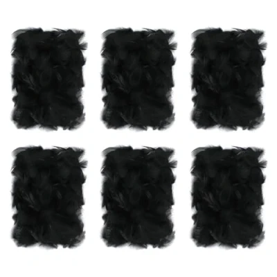 Imagen de Netuno 900 plumas decorativas negras 60 g, de colores, pájaro, para manualidades, decoración Pascua, Navidad, figuras