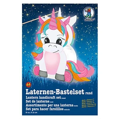 Imagen de Ursus Unicorn Juego de farolillos Unicornio, Aprox. 21,8 x 21 10,3 cm, Color Papel Transparente, ca. cm (Buntpapierfabrik Ludwig Bähr GmbH &amp; Co. KG 18700044)