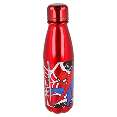 Imagen de Botella de agua reutilizable aluminio infantil 600 ml Spiderman