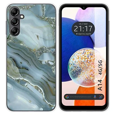 Imagen de Tumundosmartphone Funda Silicona para Samsung Galaxy A14 4G / 5G diseño Mármol 09 Dibujos