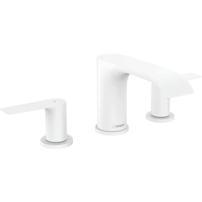 Imagen de hansgrohe Vivenis Mezclador de lavabo 3 agujeros 90 con vaciador automático, blanco mate, 75033700