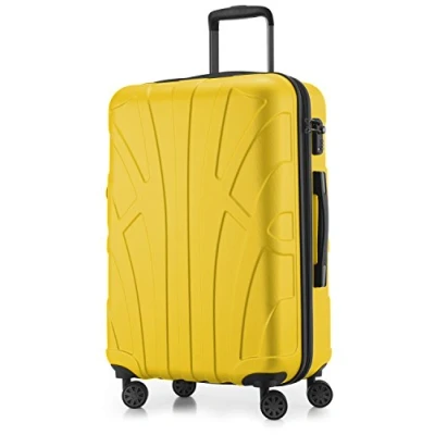 Imagen de Suitline Maleta rígida, Equipaje de Viaje, TSA, 66 cm, Aprox. 58 litros, 100% ABS Mate, Amarillo