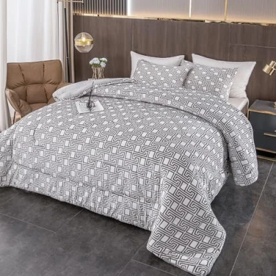 Imagen de PLUS HOME Plushome Edredon Nordico con Borreguito 180x240Cm 1 Funda Almohada, Edredòn Extra Suave Gruesa Calido