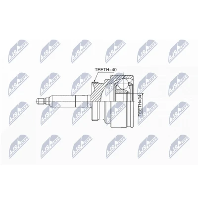 Imagen de NTY NPZ DW 031 Junta Homocinética Eje delantero, lado de rueda con anillo sensor ABS SSANGYONG: ACTYON 1, Rexton / 2