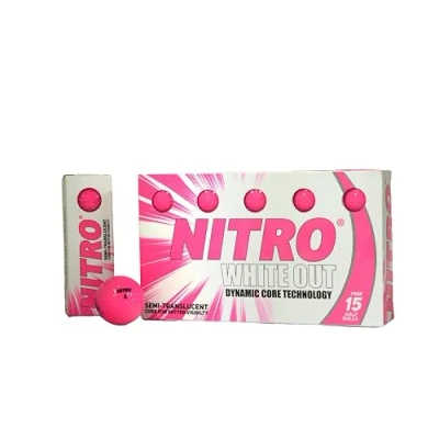 Imagen de Nitro White out Pelotas de Golf para Mujer (Paquete 15), Color Rosa