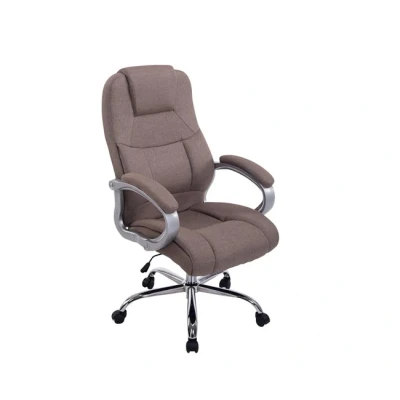 Imagen de Silla de Oficina XXL Apoll Tapizada En Tela I Escritorio Regulable Altura &amp; Giratoria Ordenador con Ruedas Color:, Color:Gris Pardo