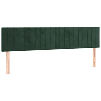Imagen de vidaXL Cabecero con Luces LED de Cama Cabezal Tapizado para Matrimonio Mueble Dormitorio Terciopelo Gris Oscuro 160x5x78/88 cm