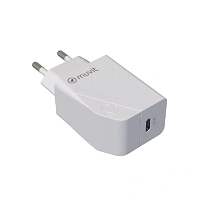 Imagen de Cargador muvit MCACC0014, USB C, 30W, Carga rápida, Blanco