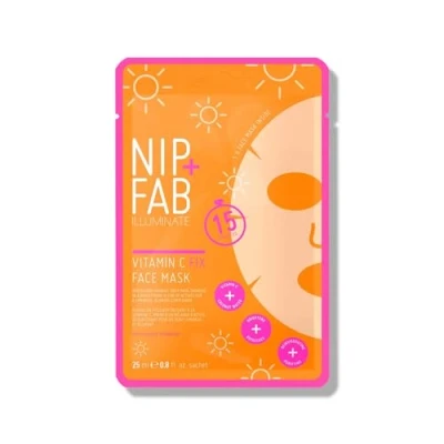 Imagen de Nip+Fab Vitamin C Fix Sheet Mask para la Cara con Agua de Coco Extracto cítricos Mascarilla Facial Hidratante y Antioxidante Iluminar Tonificar Piel 25ml