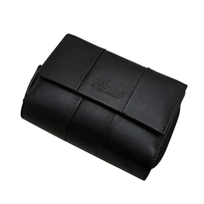 Imagen de Cuero de Vaca napa Cartera para Mujer con Bloqueo RFID y NFC en Negro