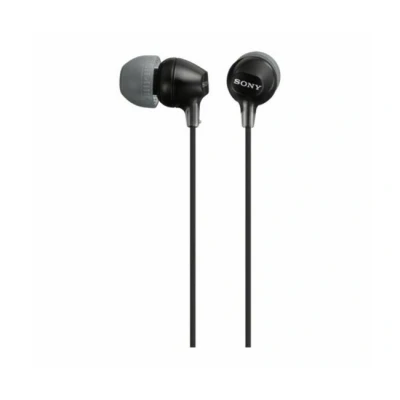 Imagen de Auriculares de botón Sony MDR EX15LPB, 8Hz 22.000Hz, 100dB/mW, Botón, Tapones Silicona, Iman Neodimio, Negro