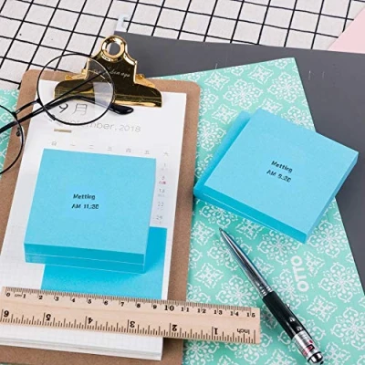 Imagen de Eagle Notas adhesivas, 7,6 x cm, 100 hojas/bloc, 4 blocs., color azul