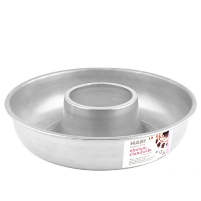Imagen de HABI Molde para bizcocho, Aluminio, Gris, 34 x 8 cm