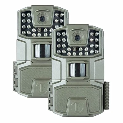 Imagen de Bushnell Spot On 2 Pack Cámara de Rastro Leds IR Alto Rendimiento para un Mejor Alcance Nocturno Velocidad Disparo 0,7 Segundos 18 MP 1086p Vida Silvestre Bajo Brillo Gris