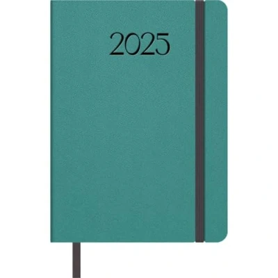 Imagen de Dohe Agenda 2025 Día por Página, Tamaño A5 (14x20 cm), 12 Meses Enero a Diciembre, Tapa Flexible de Polipiel, Planificador en Español, Material Oficina MANHATTAN Verde