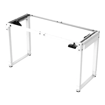 Imagen de pro.tec Estructura de Escritorio Ajustable en Altura 70 115 cm Elevable Eléctrica Doble Motor Silencioso 2 Ajustes Postura Ergonómica (Sentado y Pie) Acero Aleado 135 x 55 Blanco