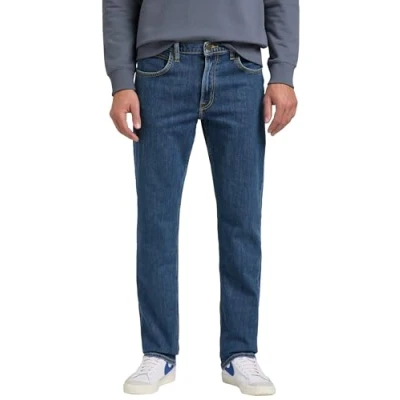 Imagen de Lee Brooklyn Straight Vaqueros rectos, Hombre, Talla: 42x34, Mid stonewash