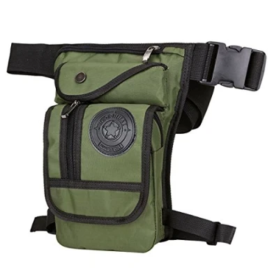 Imagen de Xieben Nylon Bolsa De La Pierna Gota para Los Hombres Las Mujeres Motocicleta Cintura Paquete Viaje Al Aire Libre Que Acampa Táctico Camina Ciclismo EjércitoVerde