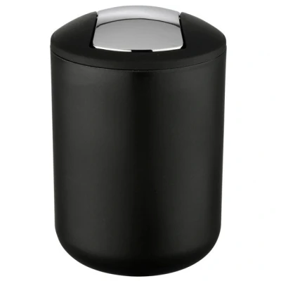 Imagen de WENKO Cubo con tapa oscilante Brasil S Negro 2 l a prueba de rotura
