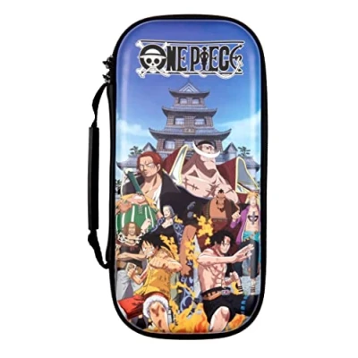 Imagen de Konix One Piece Funda protectora y de transporte para consola Nintendo Switch, 8 juegos, motivo Marineford