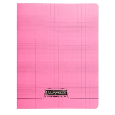 Imagen de Clairefontaine 18121 C 17 x 22 cm Seyes Rayado grapas Bound Notebook con 48 hojas Color Rosa