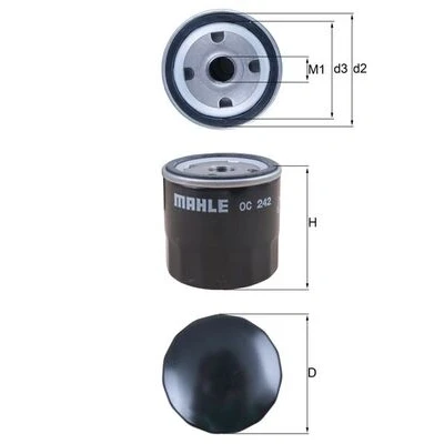 Imagen de MAHLE ORIGINAL OC 242 Filtro de aceite enroscable OPEL: Astra G Berlina, F CC