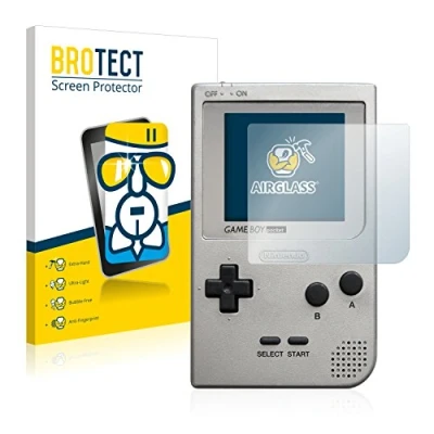 Imagen de BROTECT Protector Pantalla Cristal para Nintendo Gameboy Pocket Vidrio [Dureza 9H, Anti Arañazos]