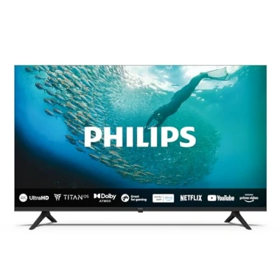Imagen de Philips 55PUS7009 Smart TV 4K LED Pantalla de 55 Pulgadas con Plataforma Titan OS Pixel Precise Ultra HD y Sonido Dolby Atmos, Funciona Alexa el Asistente Voz Google Negro
