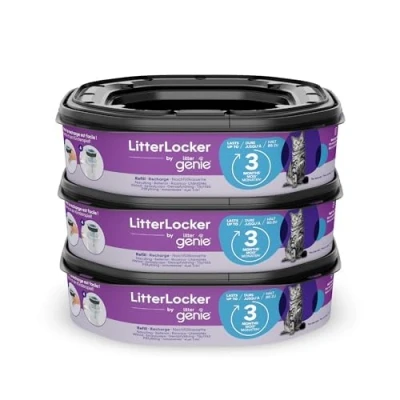 Imagen de Litter Genie Juego de 3 recambios octogonales compatibles con la basura LitterLocker y Papelera Fashion