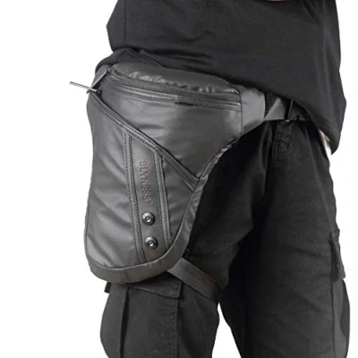 Imagen de Xieben Motocicleta Bolsa de Pierna Gota para Hombres Mujeres Paquete La Cintura del Muslo Viaje Pesca Senderismo Ciclismo Al Aire Libre múltiples Funciones Negro