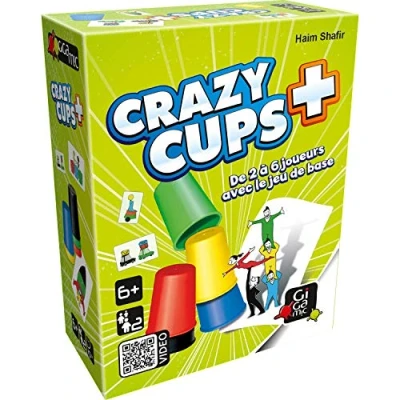 Imagen de GIGAMIC Juego de Reflejos Crazy Cups Plus, &#039;6 años a 99 años, Color Azul y Amarillo (AMHCP)