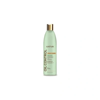 Imagen de Kativa Oil Control Acondicionador Cabello Graso 335 ml de Raíces Grasas 48 horas Limpieza Profunda Pelo Arcilla Purificante y un Mix Cítricos