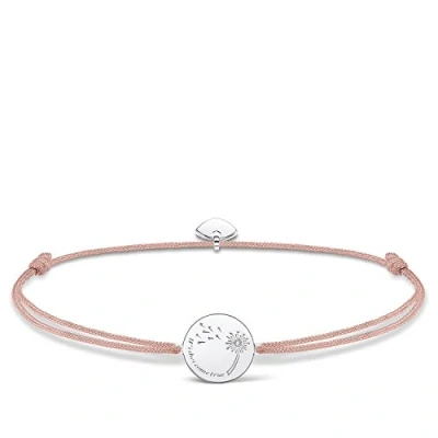 Imagen de Thomas Sabo Little Secret Pulsera para mujer, con diseño de flor diente león e inscripción Wishes Come True, plata ley 925, LS035 401 19 L20v