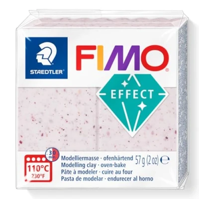 Imagen de STAEDTLER 8010 270 FIMO Effect Arcilla de modelado polimérica endurecida al horno, rosa botánica (1 bloque 57 g)