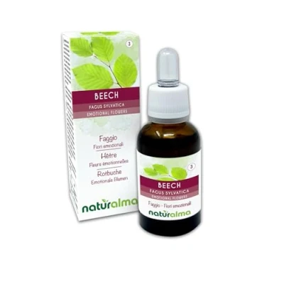 Imagen de Beech o Haya (Fagus sylvatica) Flores de Bach Naturalma Gotas 30 ml Extracto líquido sin alcohol Esencias florales Vegano y libre