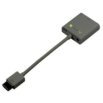 Imagen de Adaptador Techly Hdmi Vga+3.5mm+micro Usb B M/f