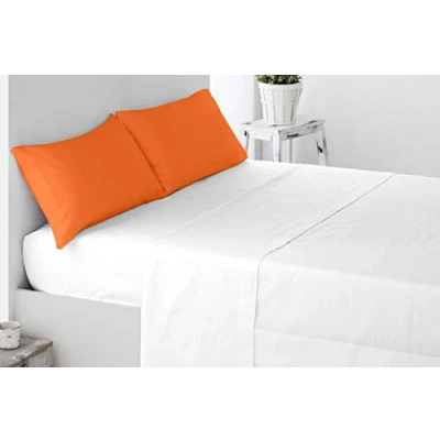 Imagen de Miracle Home. Fundas de almohada, 2 unidades, 70 x 50. Cama 135, Naranja