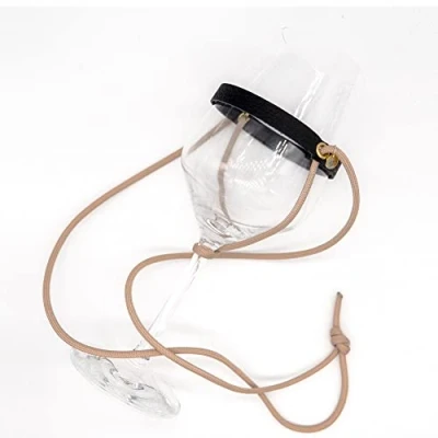 Imagen de HängOver Soporte para copas de vino colgar en el cuello, color beige, 25 cm diámetro